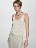 Mango Lisboa Knit Top, Off White