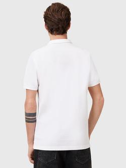 AllSaints Reform Slim Fit Cotton Polo Shirt - view 2, White