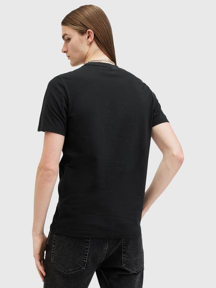 AllSaints Brace Crew Cotton T-Shirt - view 2, Black