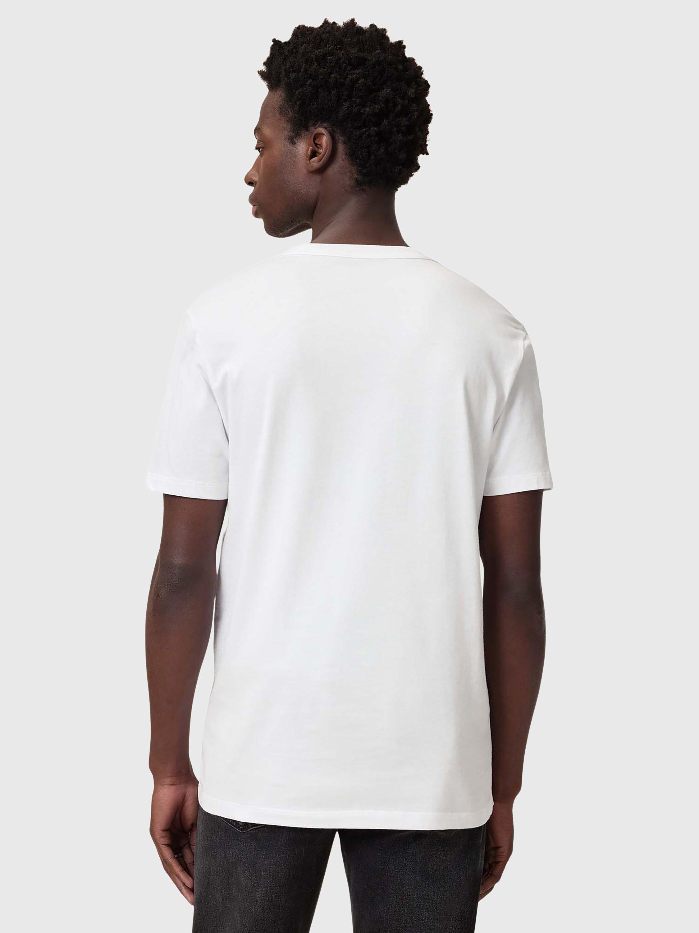 Product image 2 of 6, which shows AllSaints Brace Cotton Logo T-Shirt, White, XS