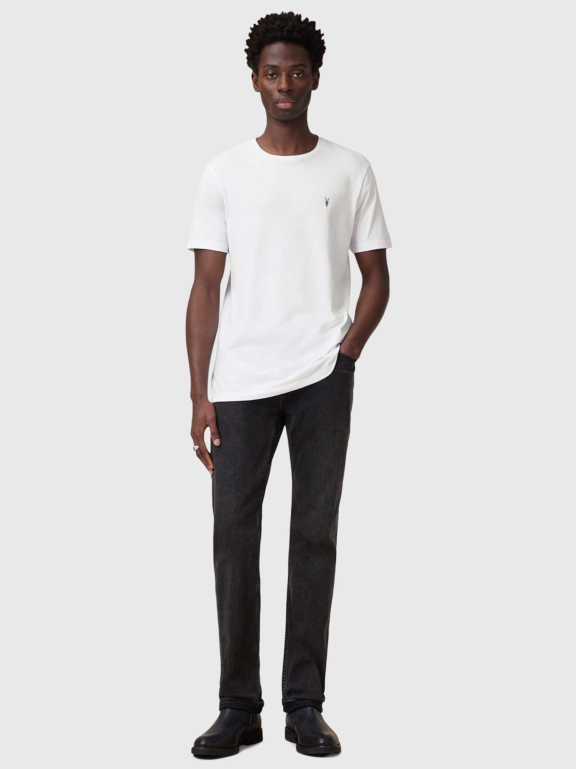 Product image 3 of 6, which shows AllSaints Brace Cotton Logo T-Shirt, White, XS