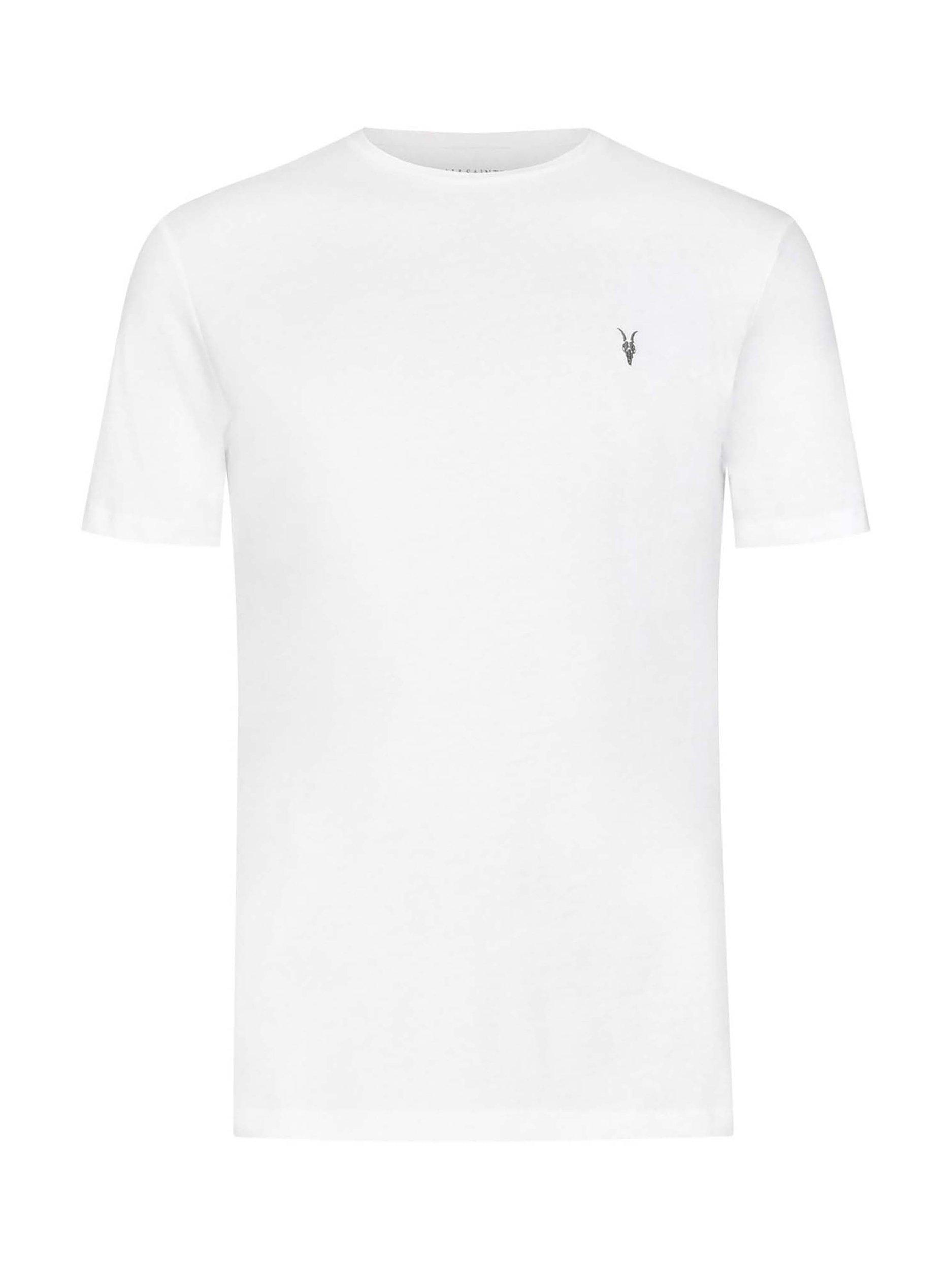 Product image 4 of 6, which shows AllSaints Brace Cotton Logo T-Shirt, White, XS