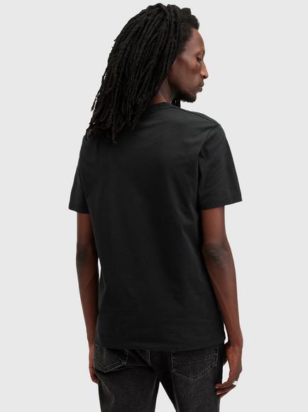 AllSaints Brace Short Sleeve Crew T-Shirt, Pack of 3 - view 2, Black