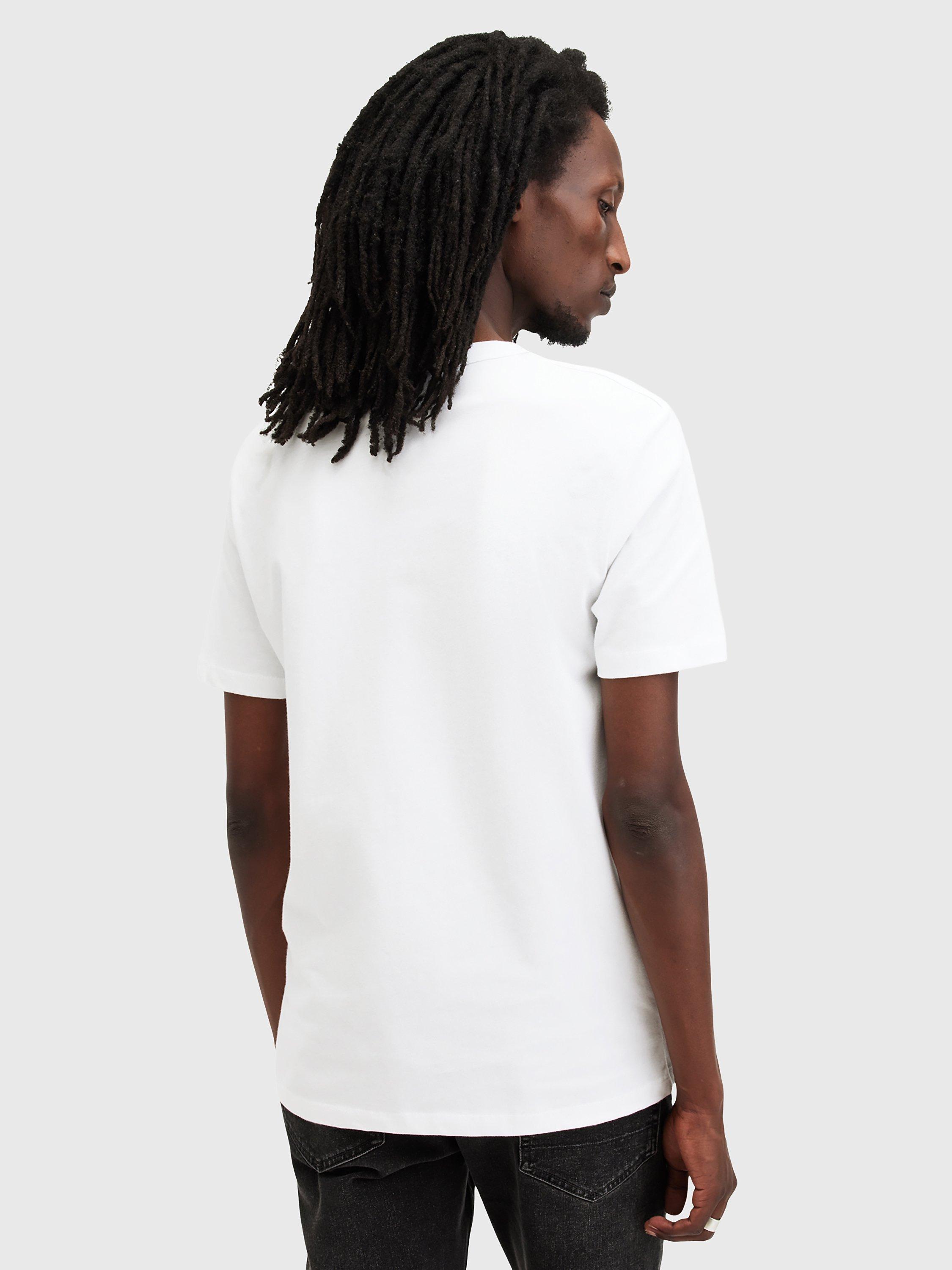 Product image 2 of 5, which shows AllSaints Brace Short Sleeve Crew T-Shirt, Pack of 3, White, XS