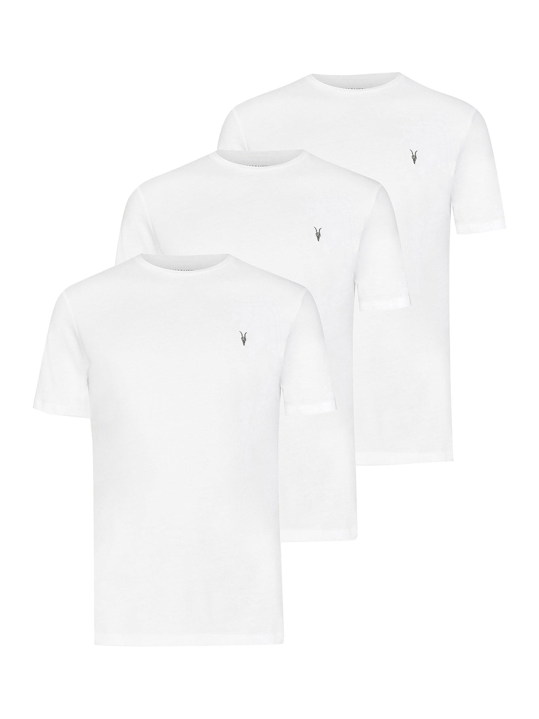 Product image 4 of 5, which shows AllSaints Brace Short Sleeve Crew T-Shirt, Pack of 3, White, XS