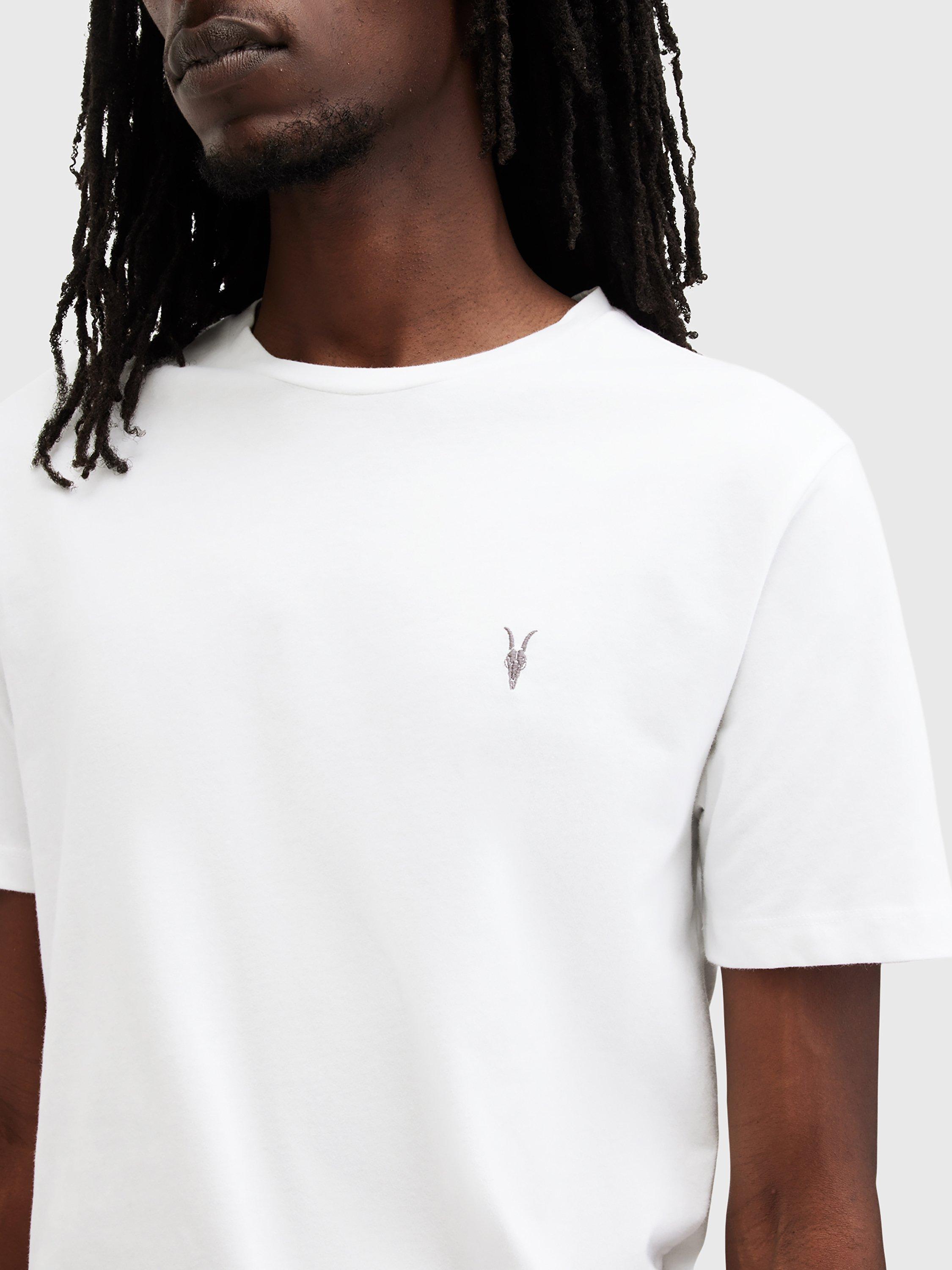 Product image 5 of 5, which shows AllSaints Brace Short Sleeve Crew T-Shirt, Pack of 3, White, XS