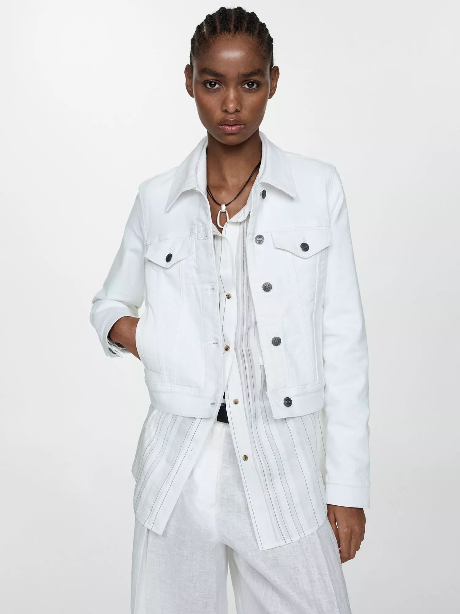 Women s White Denim Coats Jackets John Lewis Partners