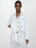 Mango Vicky Denim Jacket, White