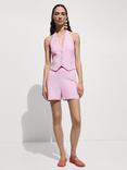 Mango Lilo Halterneck Waistcoat, Pink