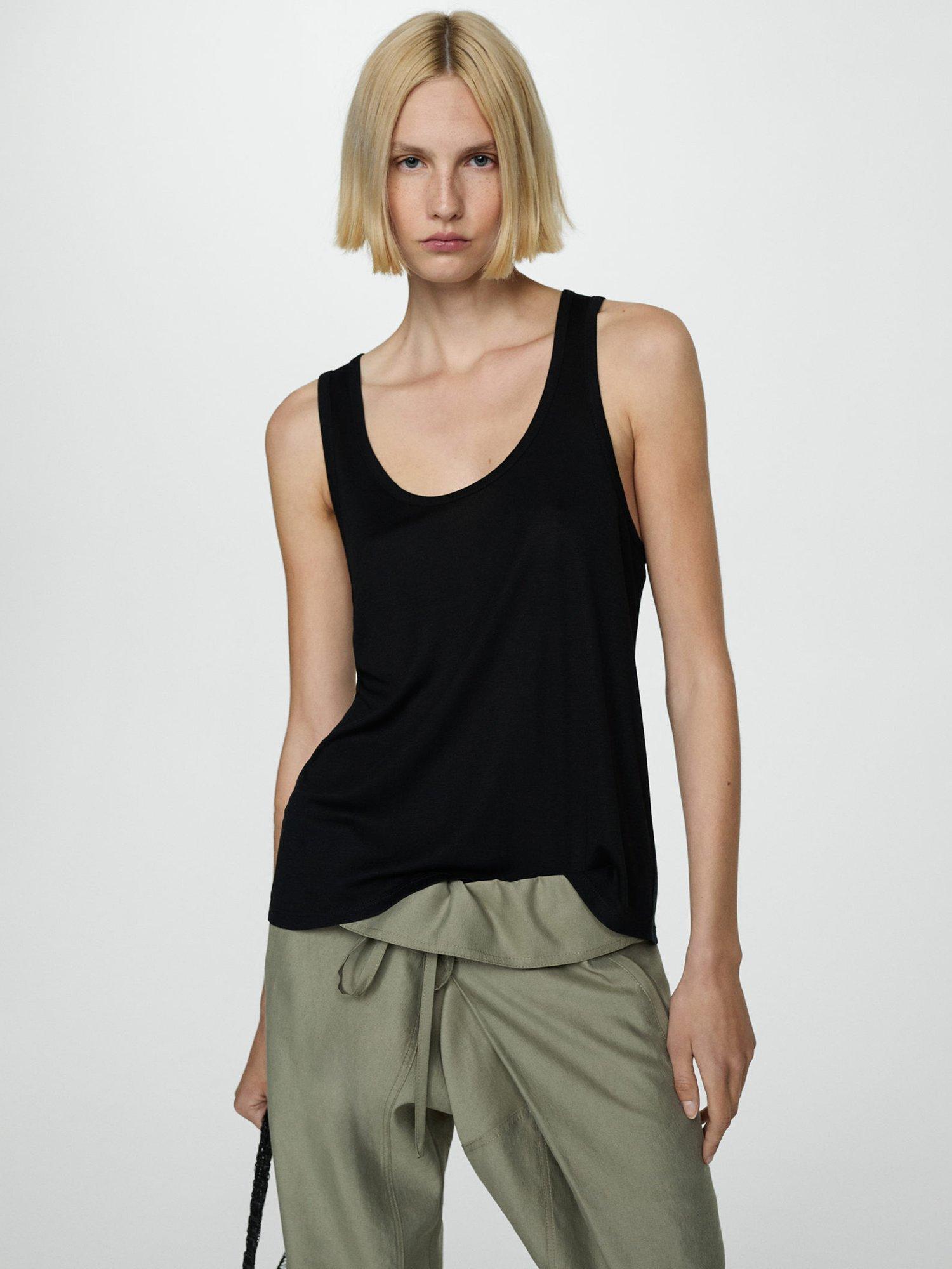 Mango Bobar Scoop Neck Vest Top