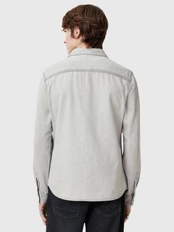 AllSaints Gleason Organic Cotton Regular Fit Shirt - view 2, Grey