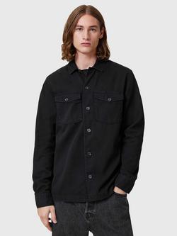 AllSaints Spotter Slim Fit Overshirt, Black Black
