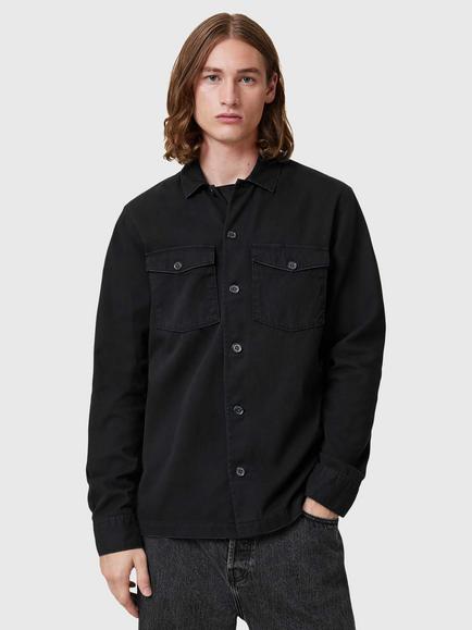 AllSaints Spotter Slim Fit Overshirt, Black