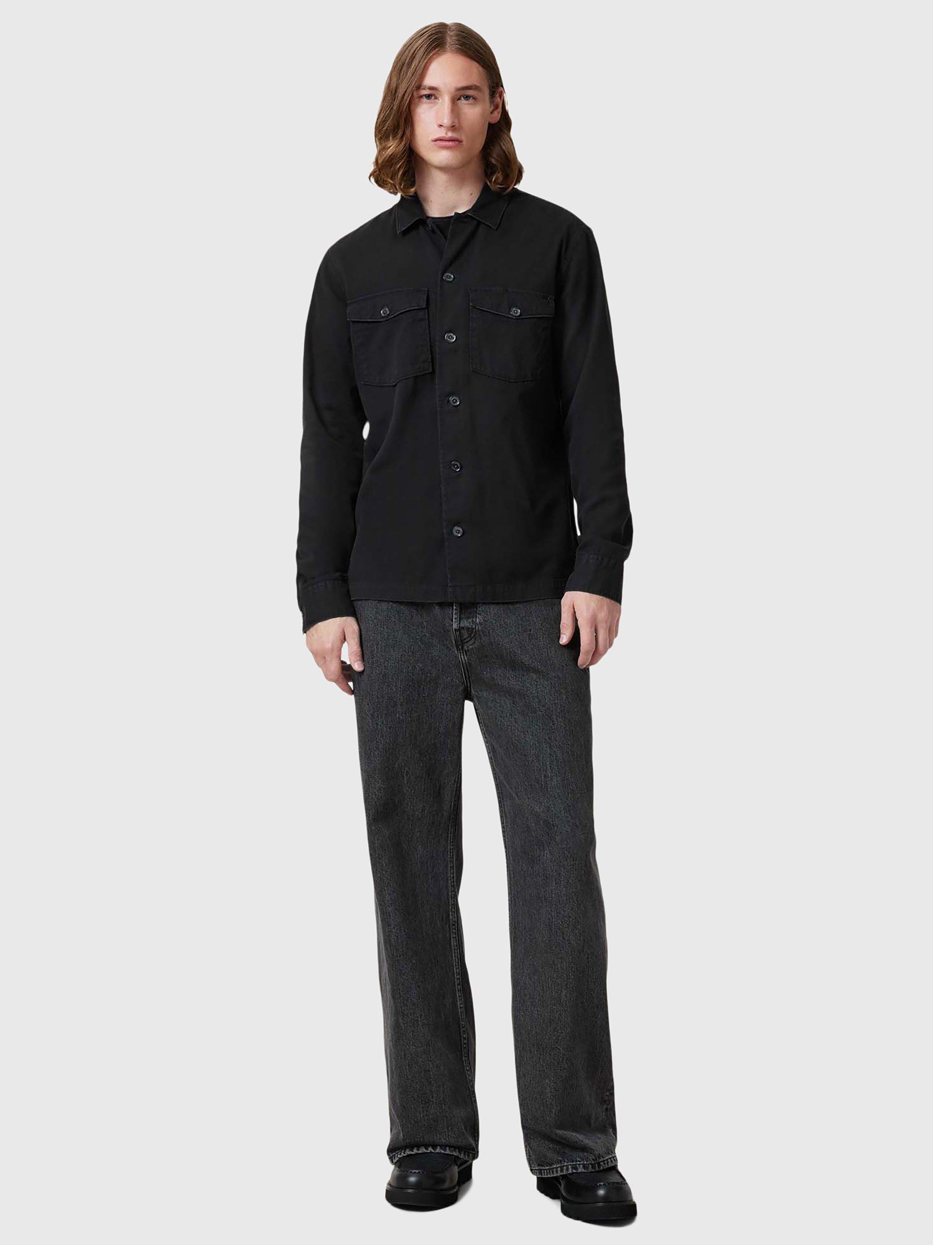 Product image 2 of 6, which shows AllSaints Spotter Slim Fit Overshirt, Black Black, L