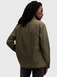 AllSaints Spotter Slim Fit Overshirt, Green Mid