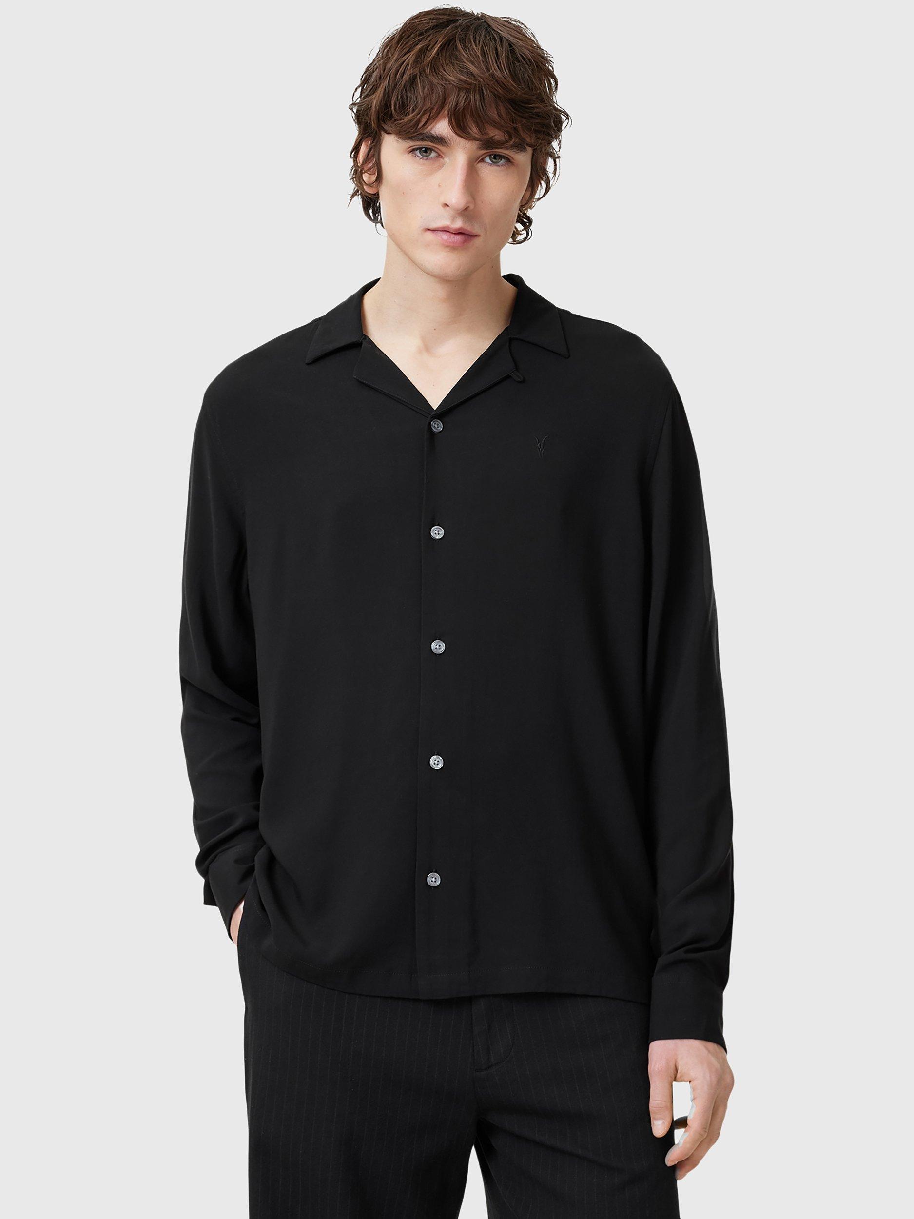 AllSaints Venice Long Sleeve Shirt, Black