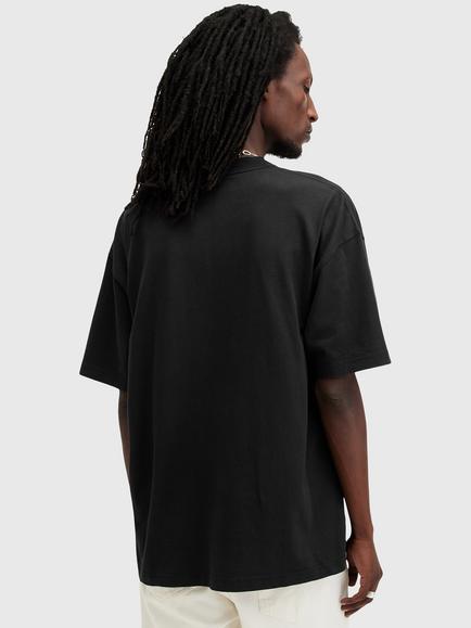 AllSaints Biggy Cotton Oversized T-Shirt - view 2, Black