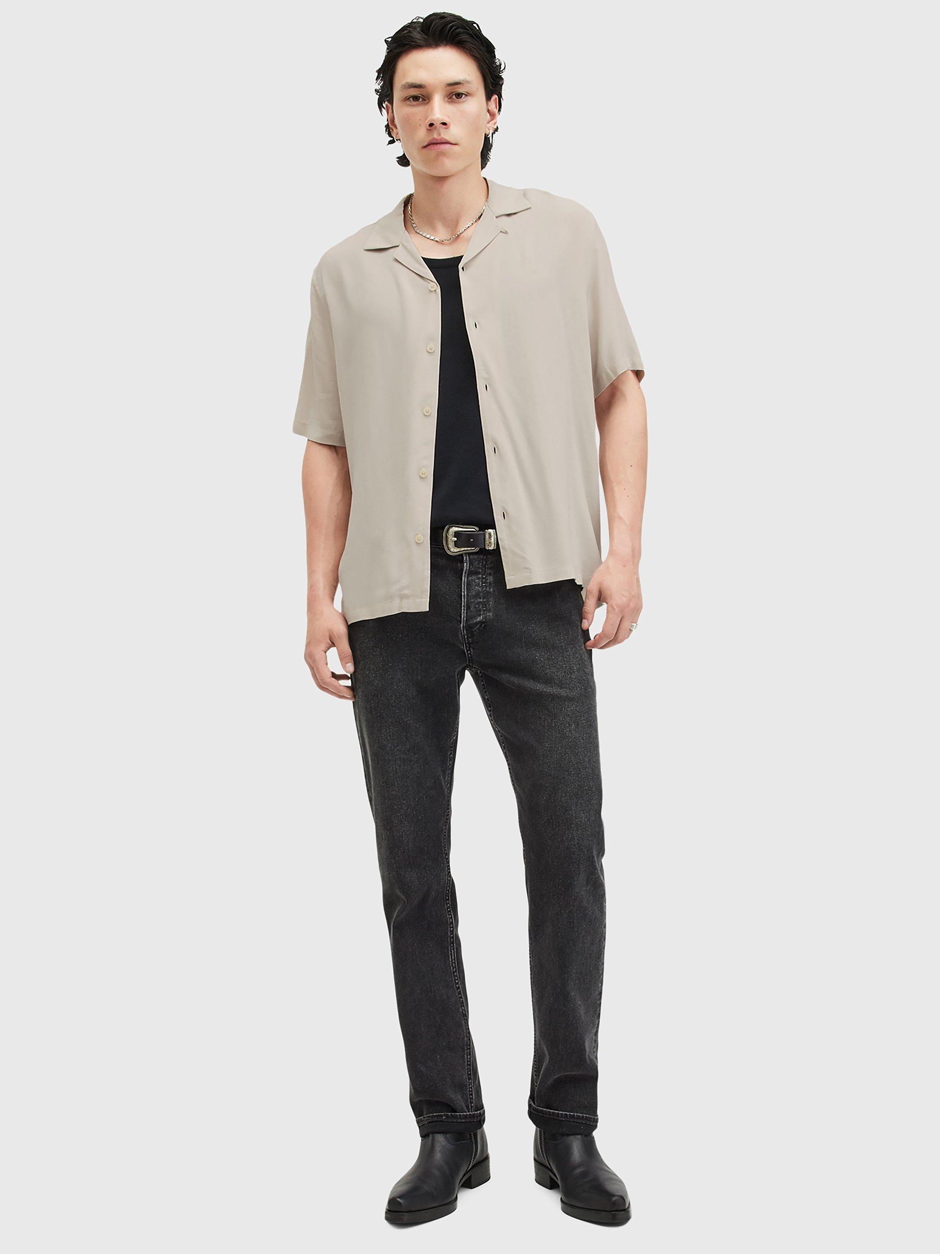 Product image 3 of 7, which shows AllSaints Venice Regular Fit Shirt, Taupe, XS