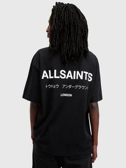 AllSaints Underground T-Shirt - view 2, Jet Black