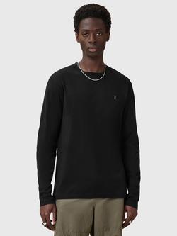 AllSaints Brace Long Sleeve Jersey Sweatshirt, Black, Black