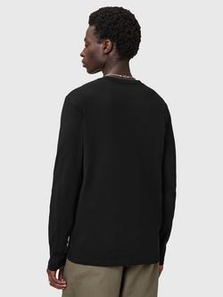 AllSaints Brace Long Sleeve Jersey Sweatshirt, Black - view 2, Black