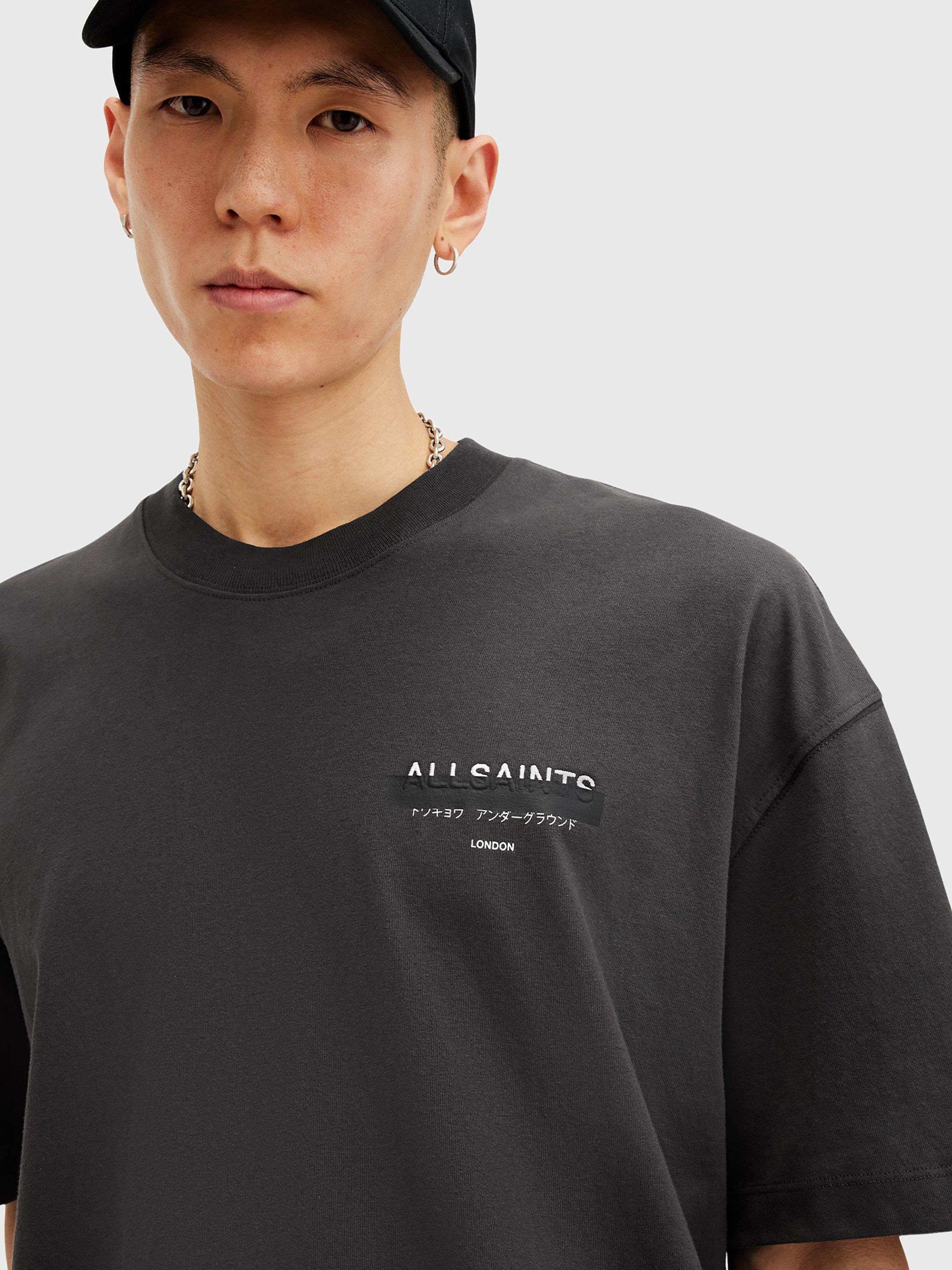 Product image 6 of 8, which shows AllSaints Redact Short Sleeve T-Shirt, Black, XS