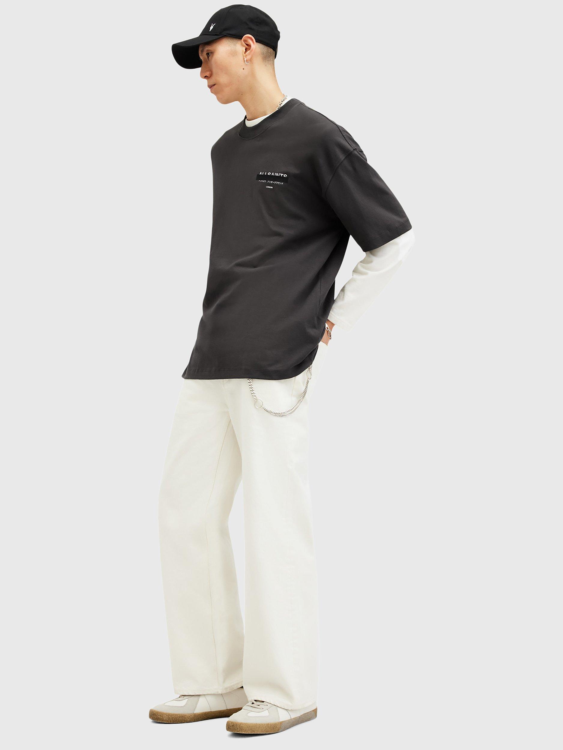Product image 8 of 8, which shows AllSaints Redact Short Sleeve T-Shirt, Black, XS