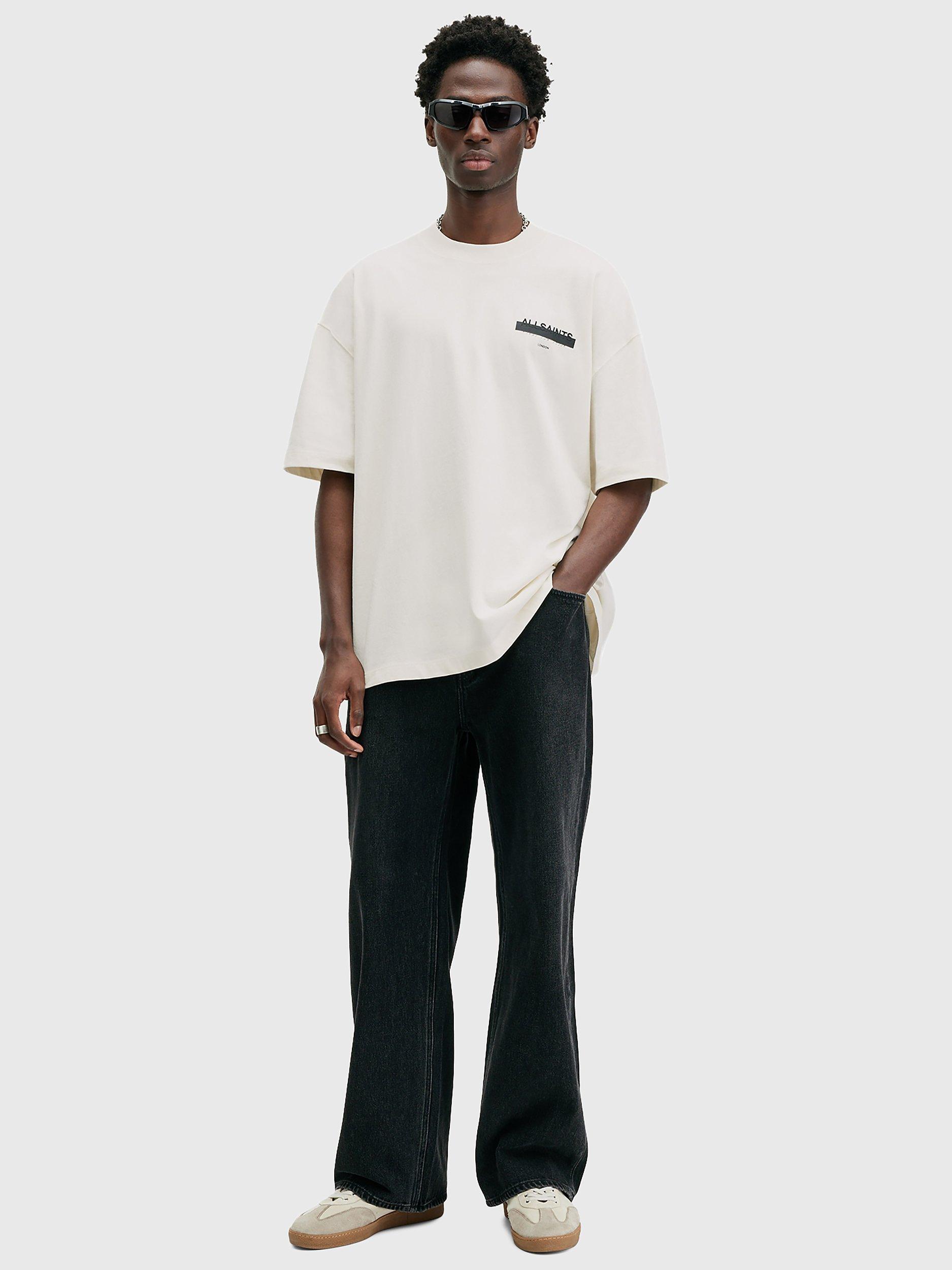 Product image 3 of 6, which shows AllSaints Redact Short Sleeve T-Shirt, White, XS