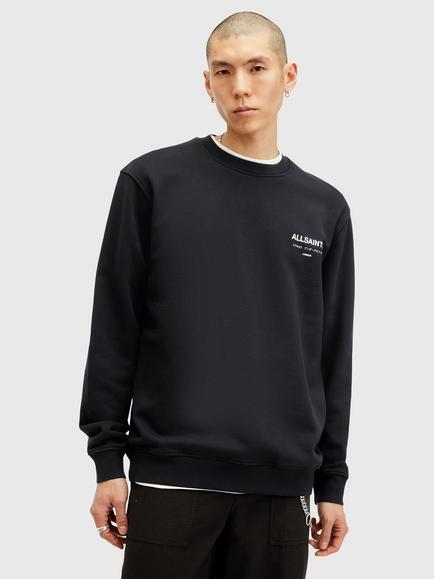 AllSaints Underground Relaxed Fit Crew Neck Sweatshirt, Black, Black