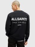 AllSaints Underground Relaxed Fit Crew Neck Sweatshirt, Black