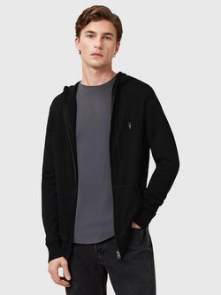 AllSaints Mode Merino Zip Hoodie, Black