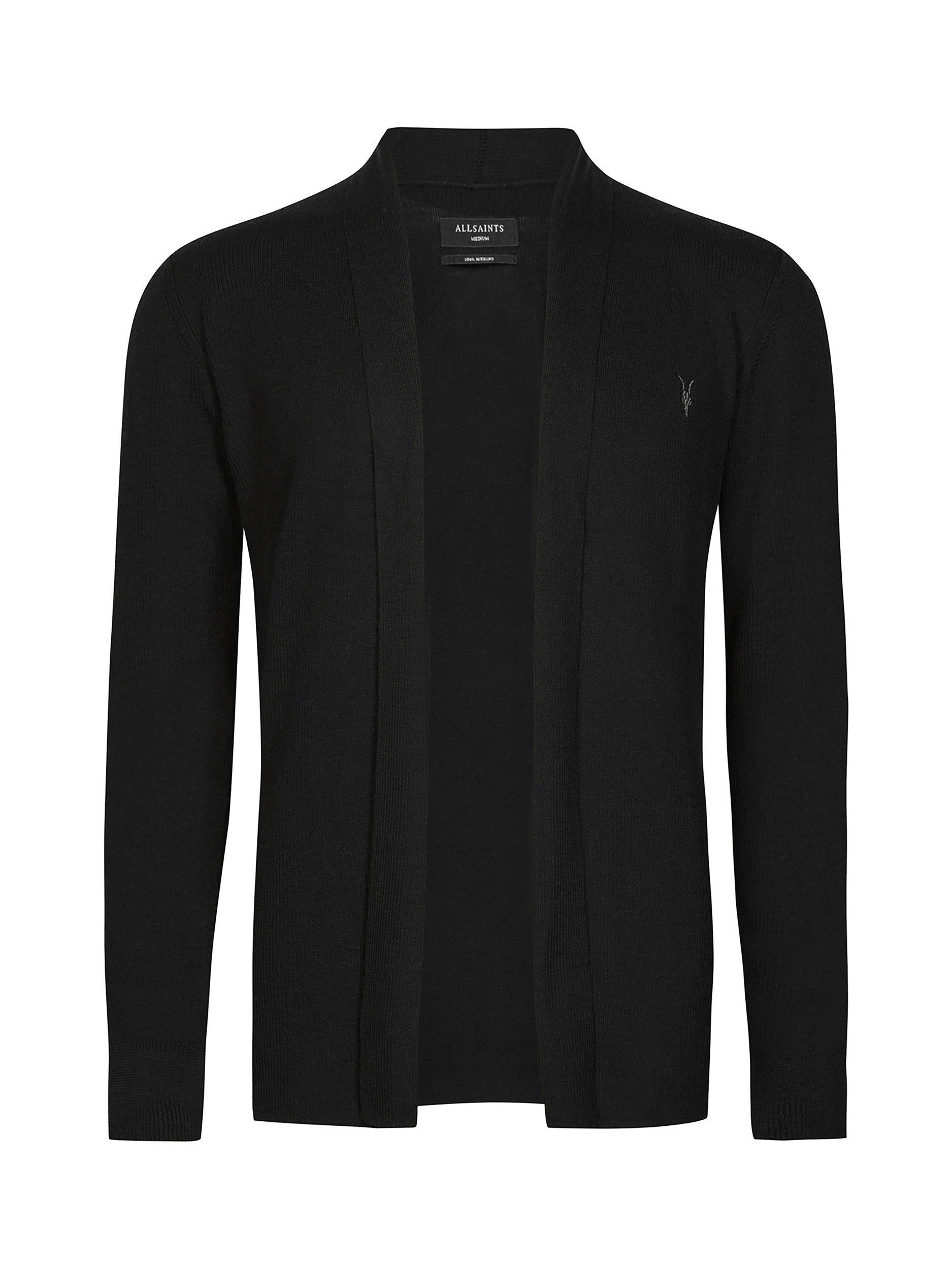 Product image 4 of 6, which shows AllSaints Mode Merino Cardigan, Black, L