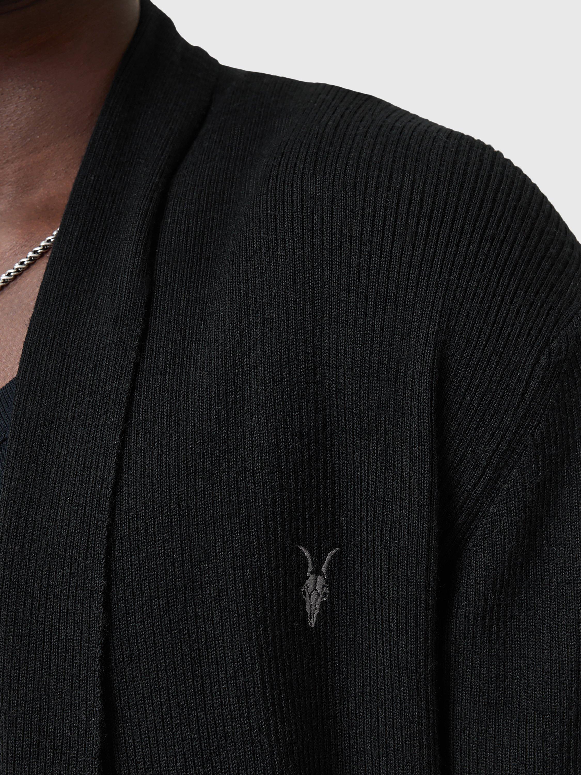 Product image 5 of 6, which shows AllSaints Mode Merino Cardigan, Black, L