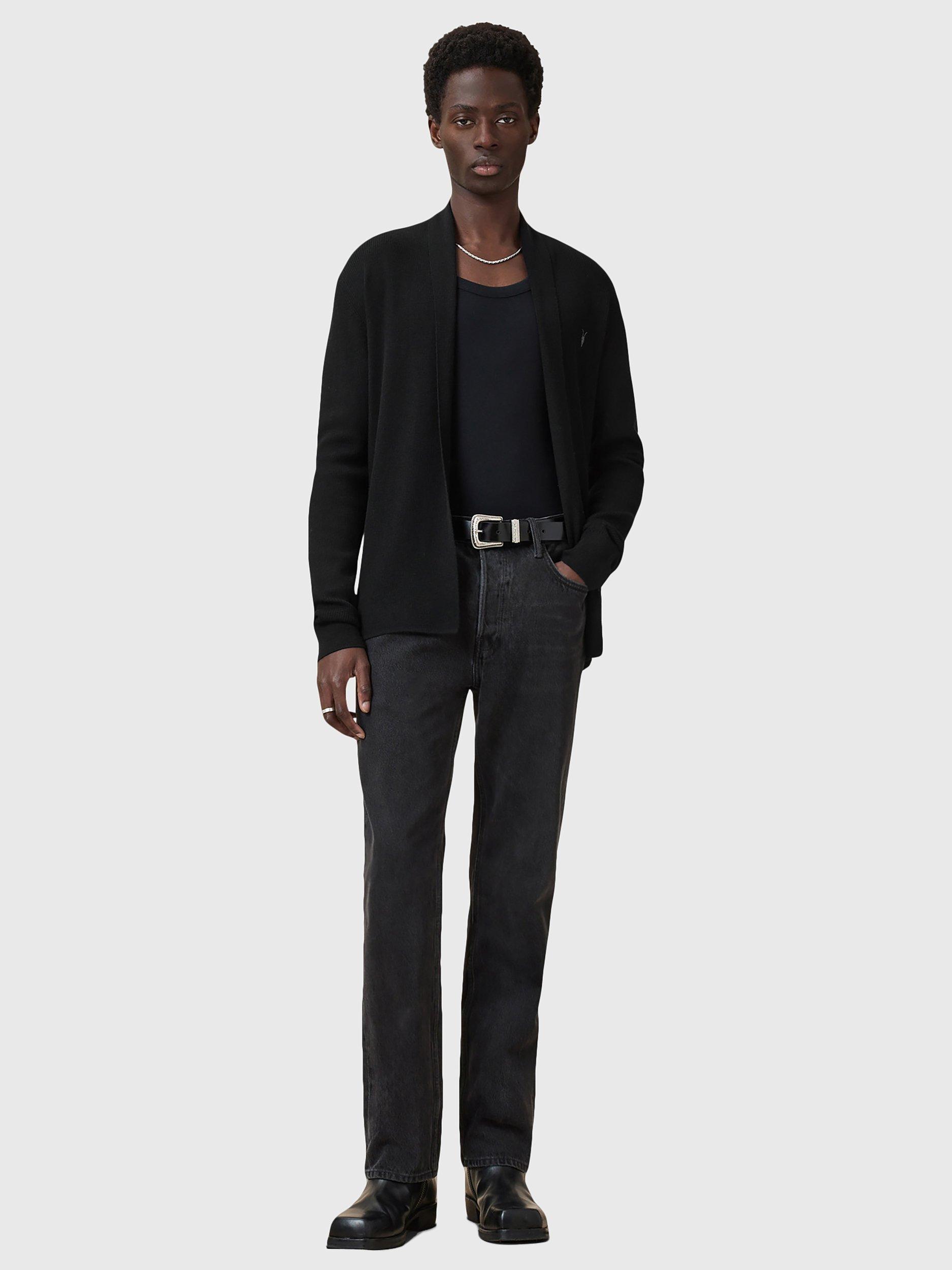 Product image 6 of 6, which shows AllSaints Mode Merino Cardigan, Black, L