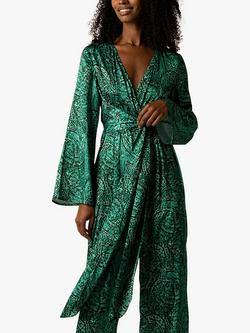 Raishma Blake Wrap Jumpsuit, Green - view 2, Green