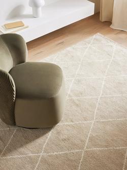 John Lewis Classic Hand Knotted Berber Rug - view 2, Putty