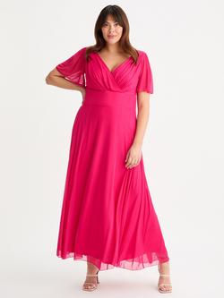 Scarlett & Jo Isabelle Float Sleeve Maxi Dress, Pink, Pink