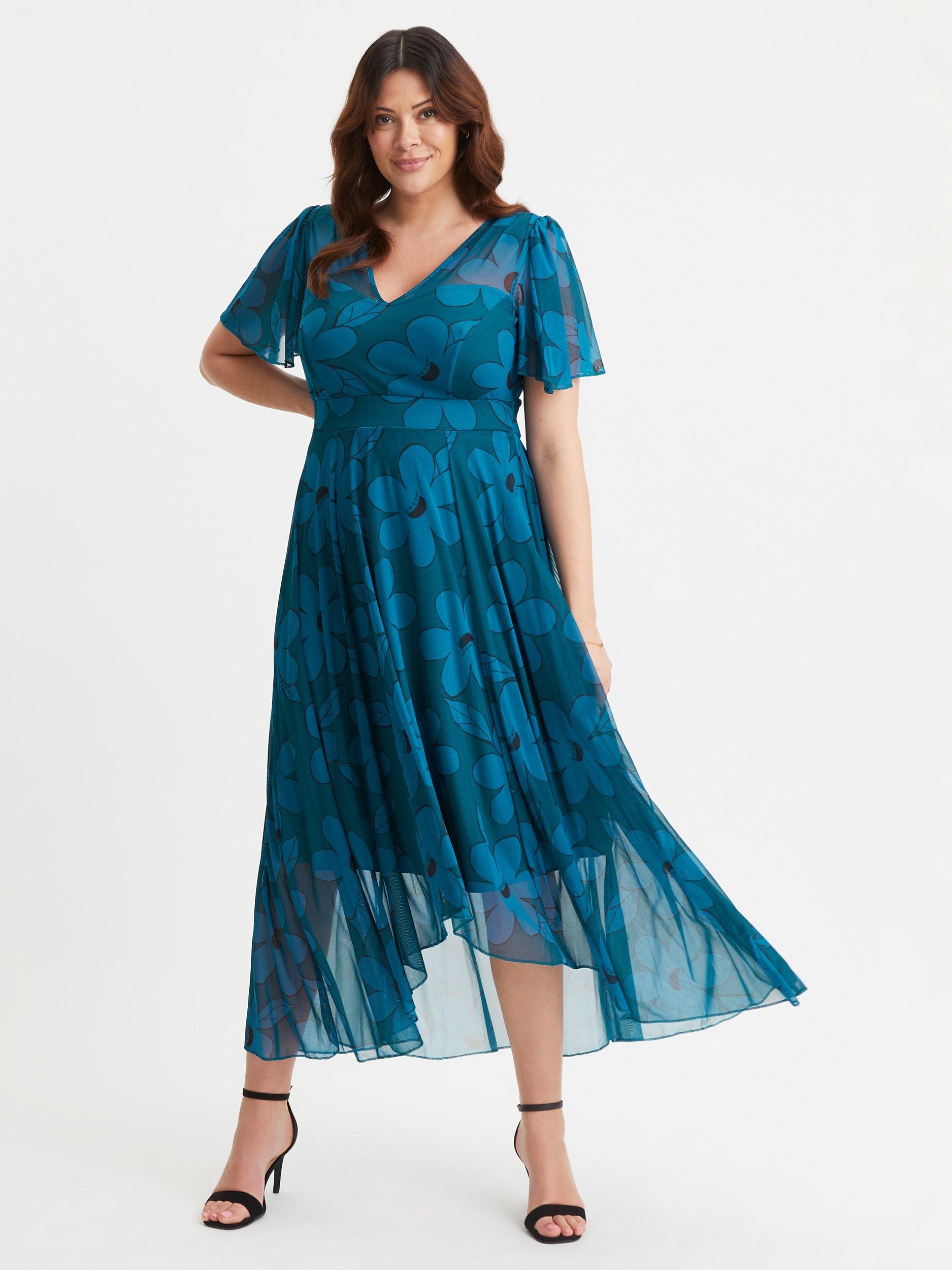 Scarlett & Jo Tilly Floral Dress, Teal