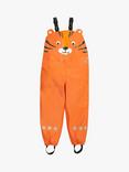 Frugi Kids' Puddle Buster Waterproof Trousers, Salamander/Tiger