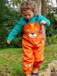 Frugi Kids' Puddle Buster Waterproof Trousers, Salamander/Tiger