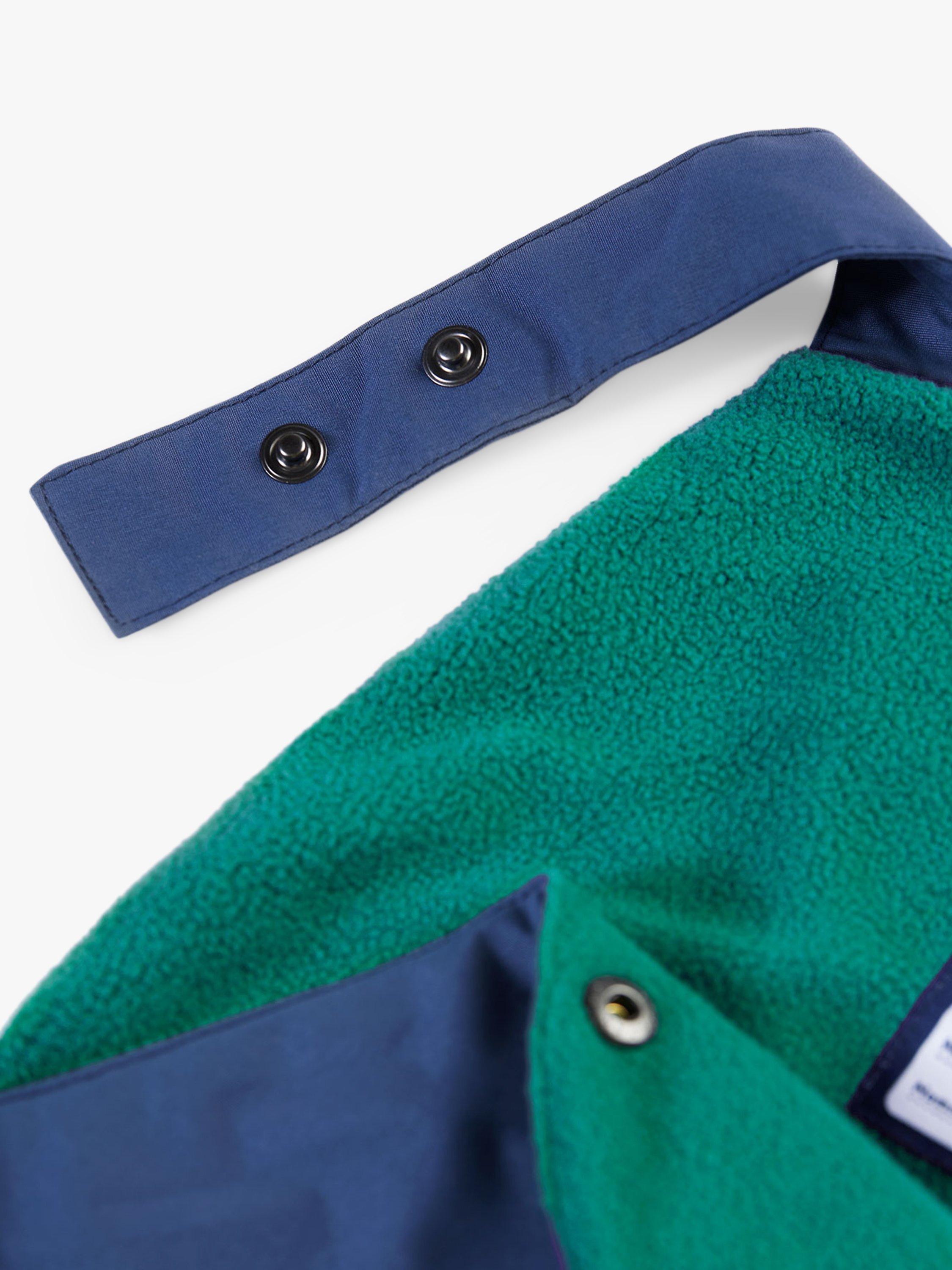 Product image 4 of 6, which shows Frugi Kids' Waterproof Dungarees, Navy Blue, 6-9 months