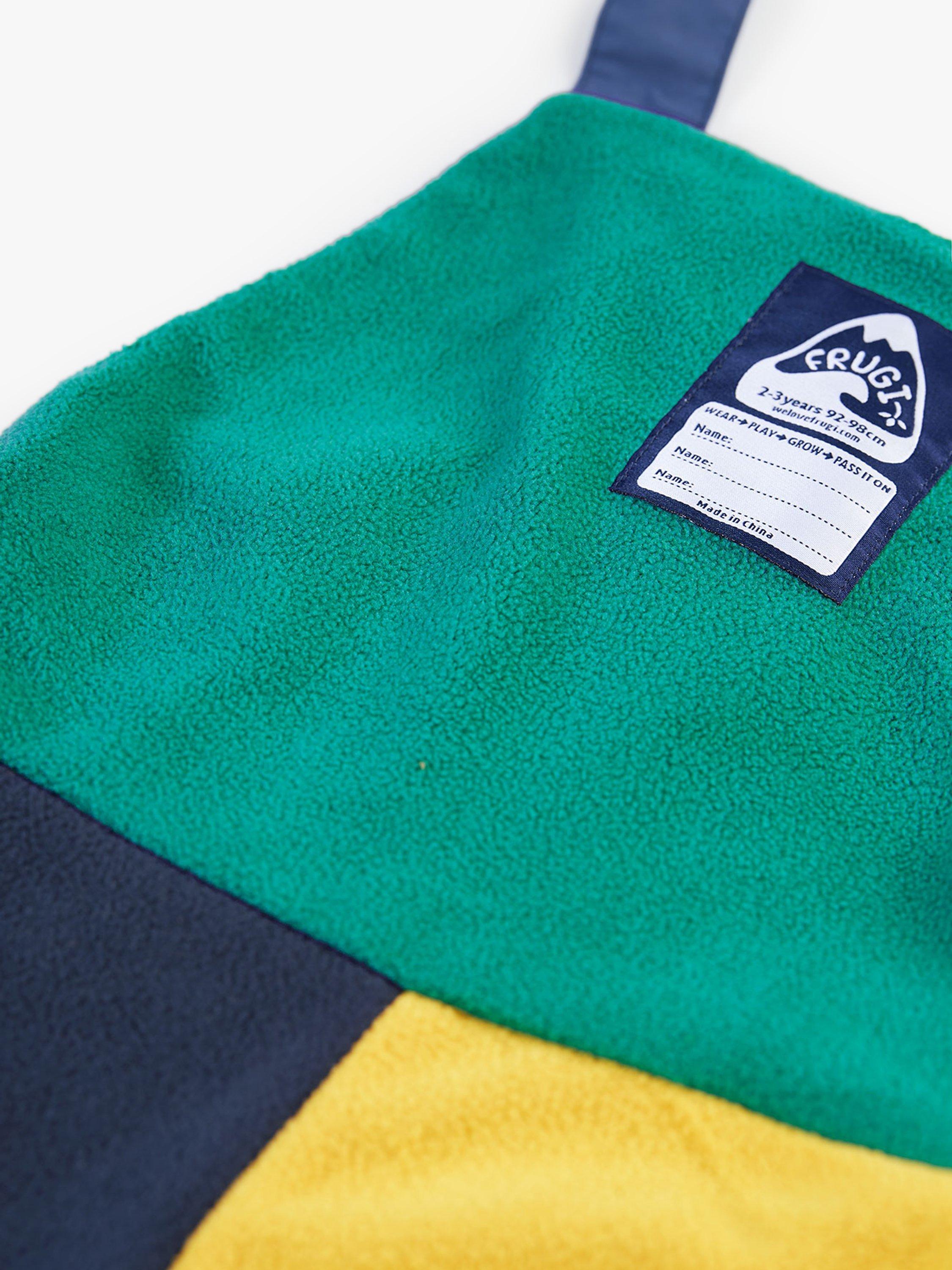 Product image 6 of 6, which shows Frugi Kids' Waterproof Dungarees, Navy Blue, 6-9 months