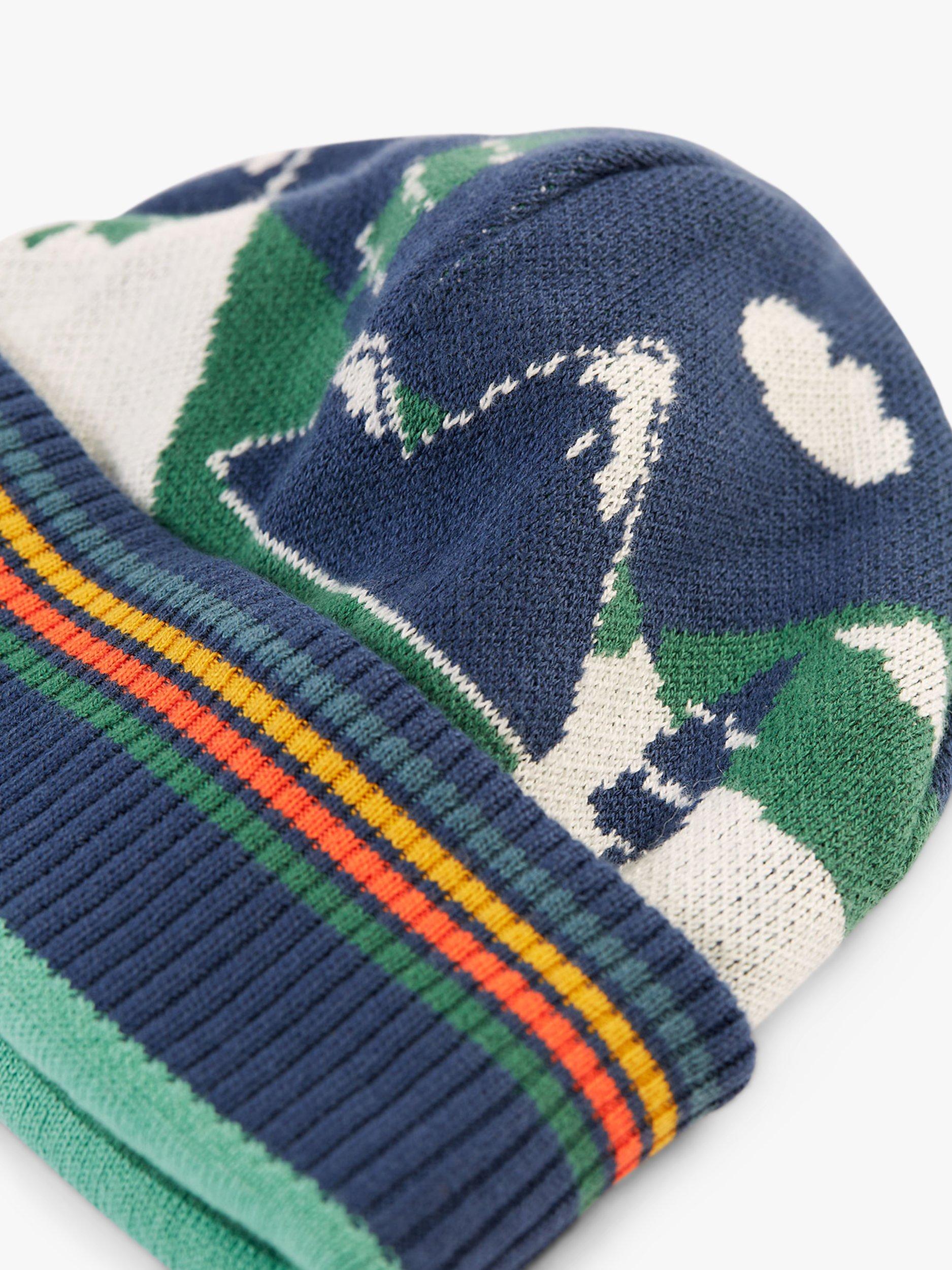 Product image 6 of 6, which shows Frugi Kids' Voyager Reversible Hat, Navy Blue/Multi, 1-2 years