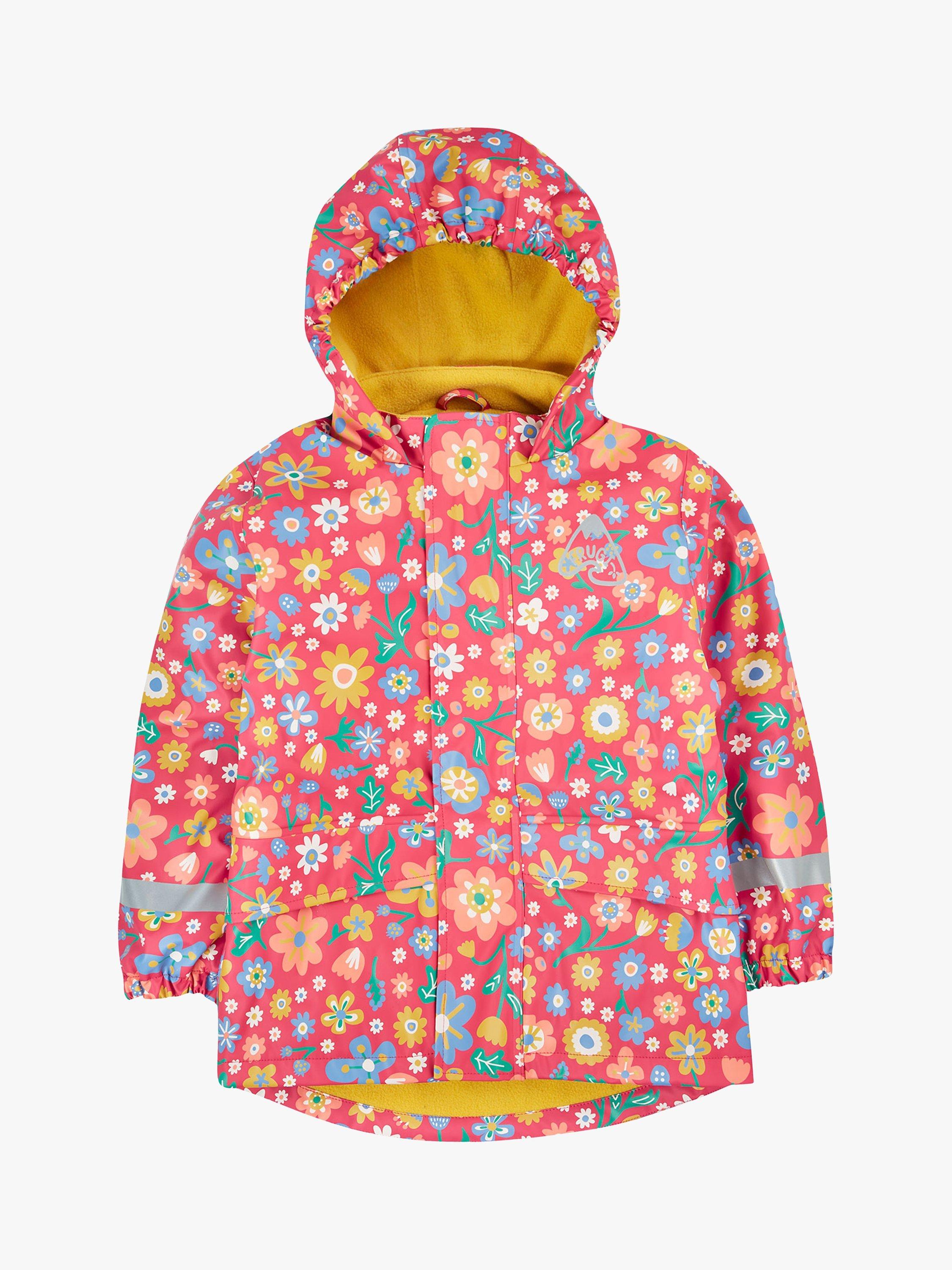 Product image 1 of 8, which shows Frugi Kids' Puddle Buster Coat, Smell The Flowers, 1-2 years