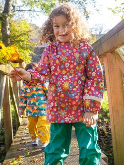 Frugi Kids' Puddle Buster Coat, Smell The Flowers - view 2, Smell The Flowers