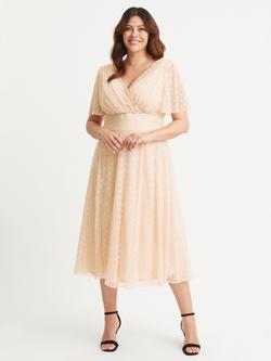 Scarlett & Jo Victoria Dobby Dress, Cream