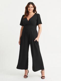Scarlett & Jo Angel Wing Jumpsuit, Black, Black
