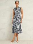 Hobbs Petite Esme Floral Dress, Navy/Multi