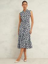 Hobbs Petite Sandra Dress, Begonia Red