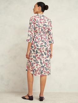 Hobbs Petite Francis Shirt Dress, Cream/Multi - view 2, Cream/Multi